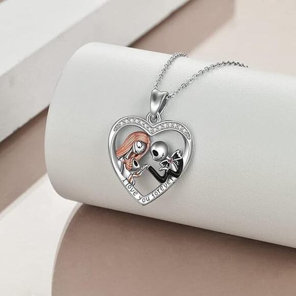 Unbranded Jewelry - Nightmare Necklace Gifts Sterling Silver Jack Infinity Heart Family Pendant
